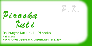 piroska kuli business card